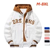 High Quality Baseball Uniform Jacket New Men's Autumn New Trendy Brand All-match Student Hooded Jacket Plus Size Coats Male 8XL 1