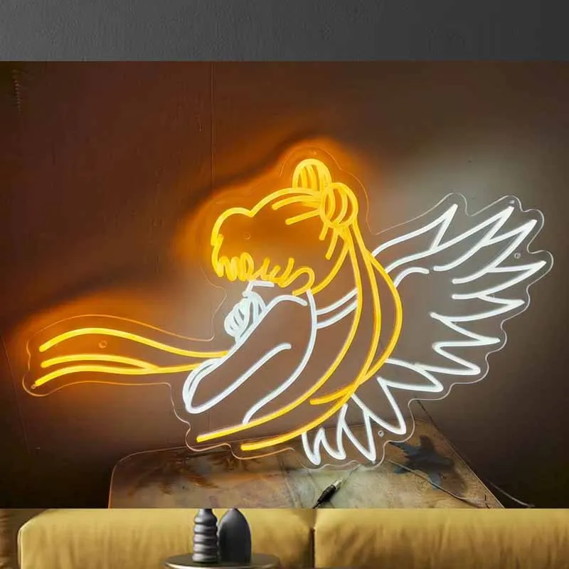 

Kawaii Sailor Moon Light Plate Japanese Anime Neon LED Billboard Game Hall Decorative Light Wall Decoration Accessories