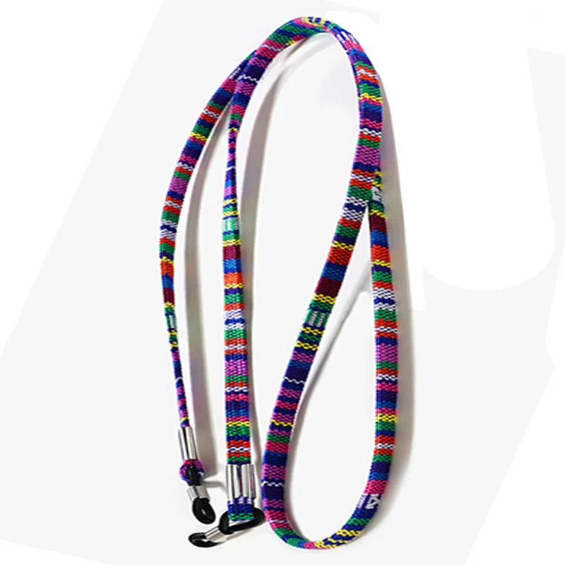 Fashion Colorful Sunglasses Glasses Rope National Wind Hanging Neck Cloth Eyeglass Chain Lanyards Available in Multiple Colors