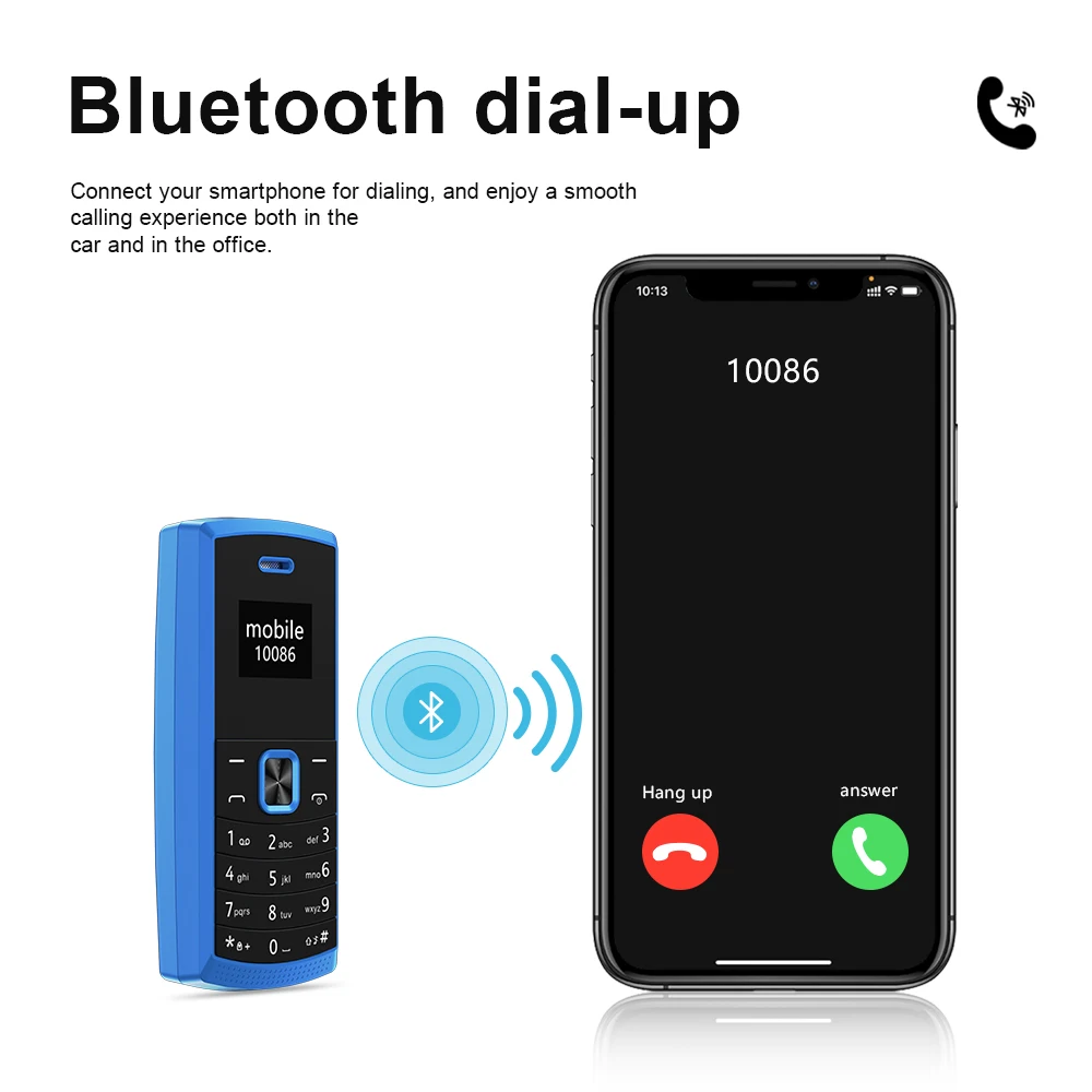 SERVO BM01 Mini Mobile Phone Magic Voice Speed Dial Bluetooth Dial-up Call Recording 2 SIM Standby 2G GSM Small Backup Cellphone