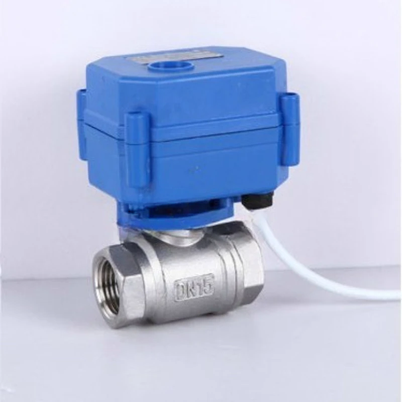 

Dua Cara Listrik Stainless Steel Bola Air for DN15 DN20 DN25 Motorized Ball Valve DC5V DC12V DC24V AC220V