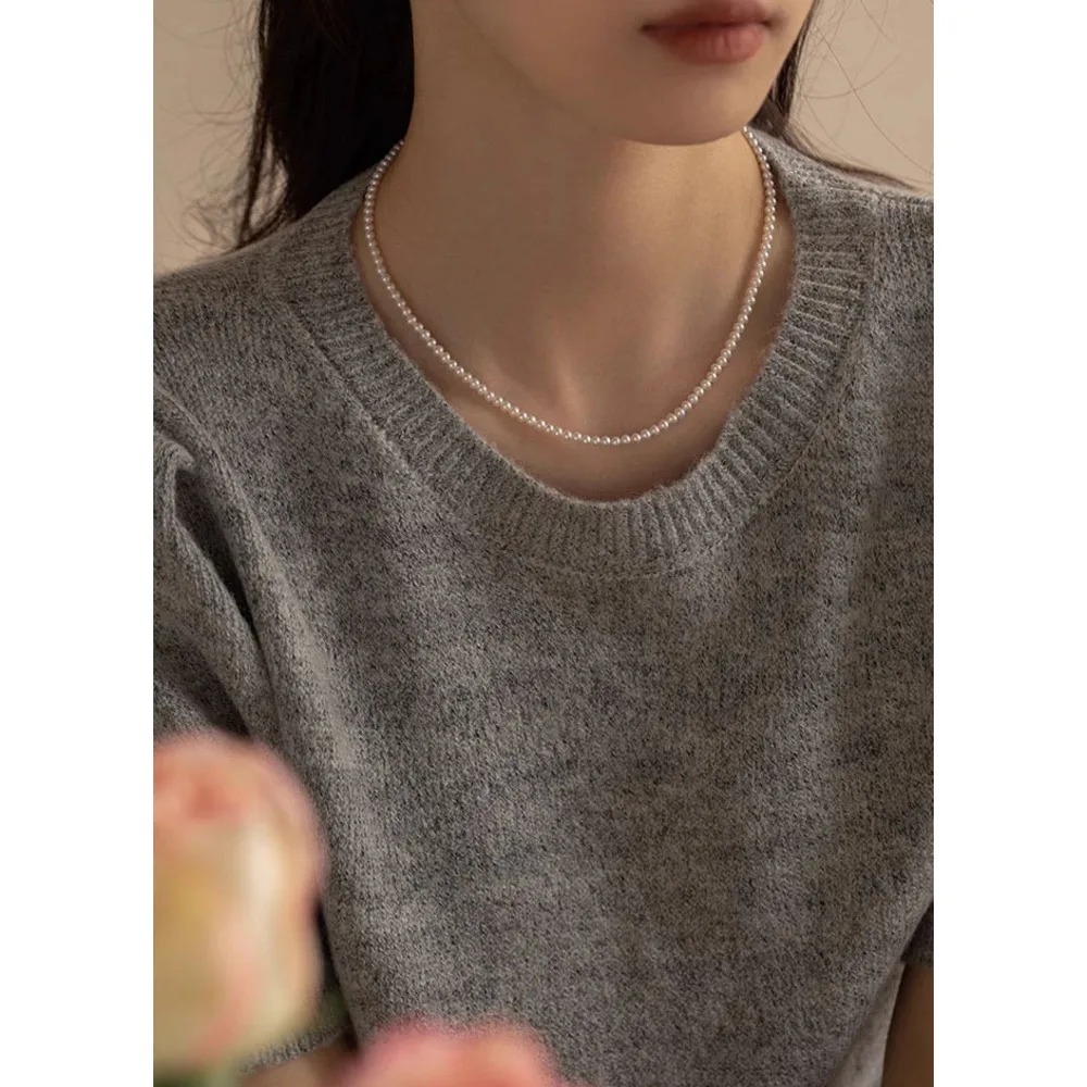 Dubbellaagse parelketting voor dames elegante hanger ketting_voghion.com