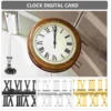 15 Sets Rome Roman Number Clock Repairing Accessories Replacement Digital Clocks Card Wall Numerals Parts Plastic 4