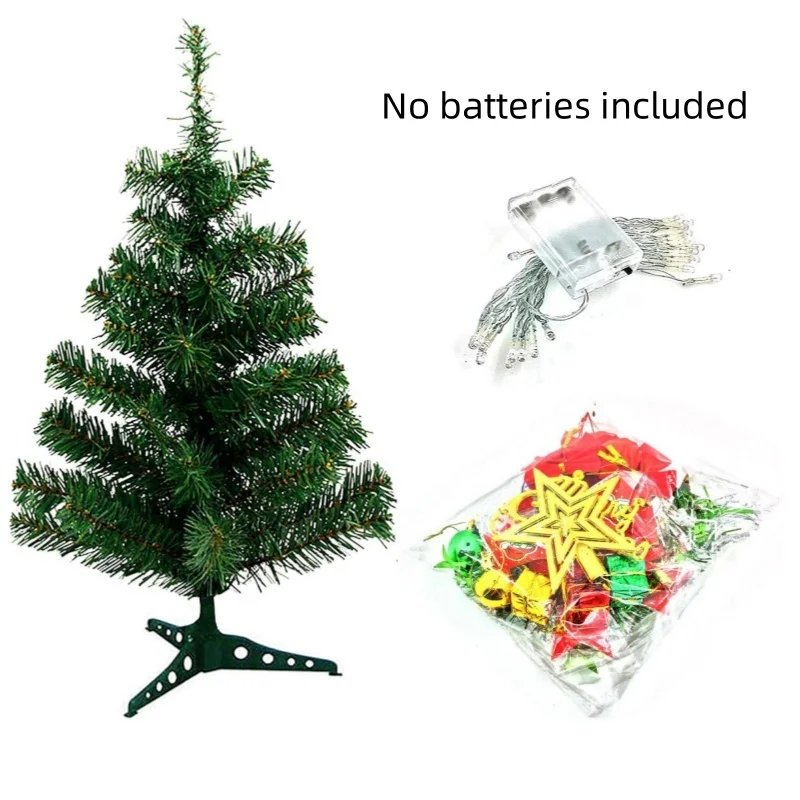 Jesus' Birthday Decoration Simulation Pine Tree, 45cm Dining Table Candlestick Window Ornaments Christmas Tree with Decorations