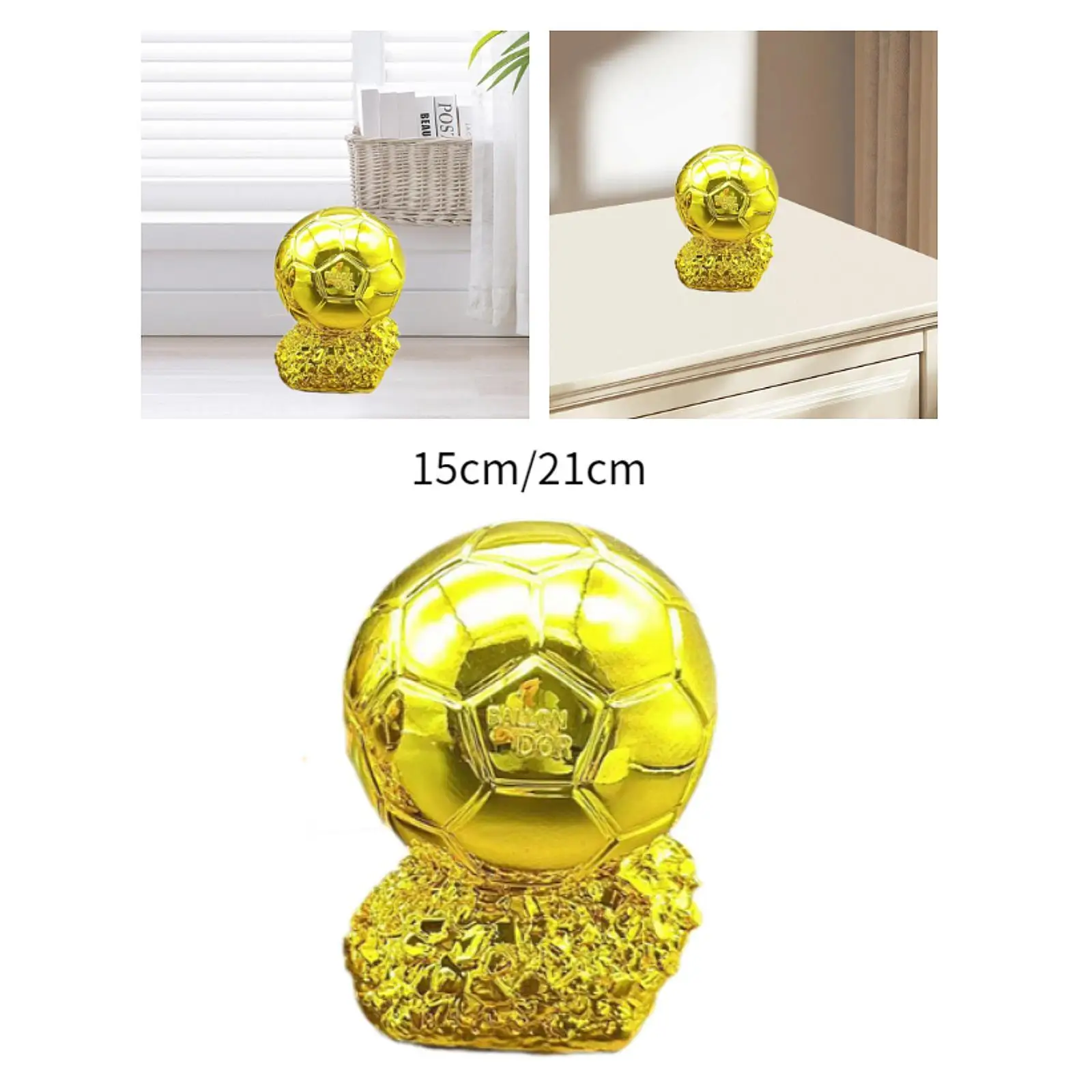Football Trophy Cup Football Competition Award Appreciation Gift Desktop Ornament Soccer Game Trophy Gold Award Trophy
