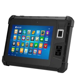 Rugged Android Tablet 8 Inch Fingerprint UHF RFID Reader  Inventory Warehouse Barcode Scanner Robust Industrial Tablet