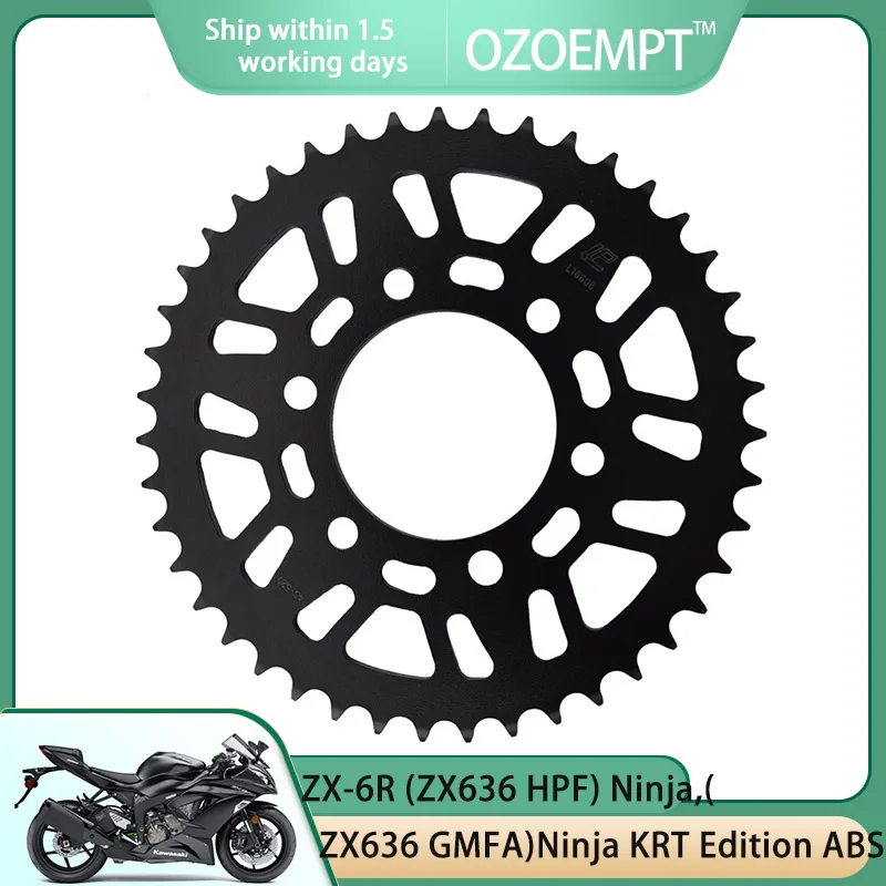 

OZOEMPT 520-43T Motorcycle Rear Sprocket Apply to ZX-6R (ZX636 GMFA) Ninja KRT Edition ABS,(ZX636 HPF) Ninja Z750 (ZR750 LCF)