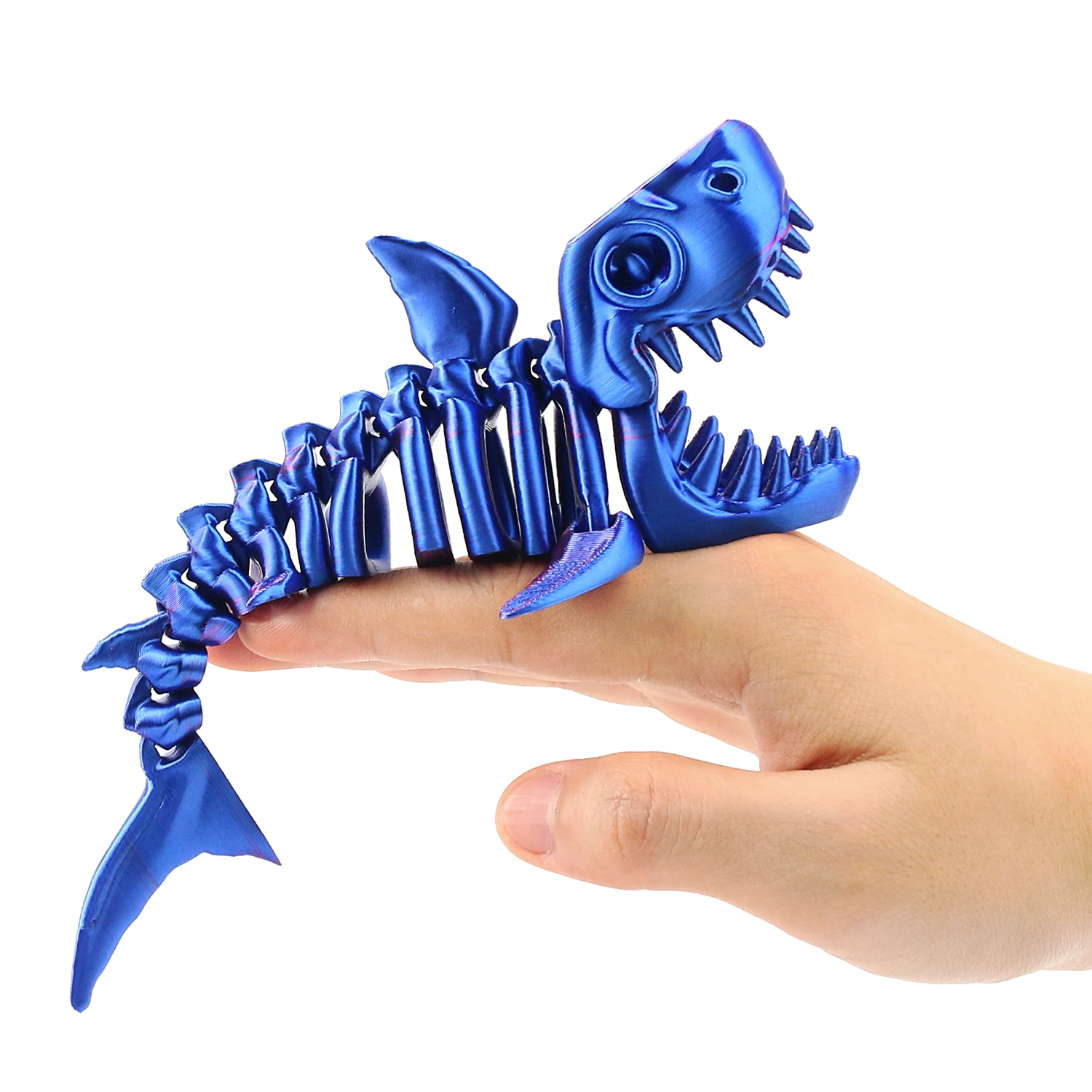 3D shark skeleton joint movable and retractable toy multi-color creative ornament decompression decoration gift fidget toys,puzzle toys,anti stress toys