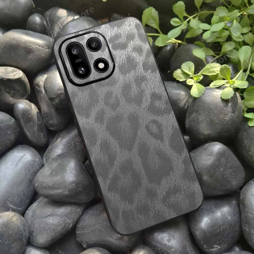 Elegant Leather Silicone Protective Phone Back Cover