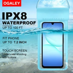Waterproof Mobile Phone Pouch and Case for Swimming and Underwater Protection (SKY BLUE)