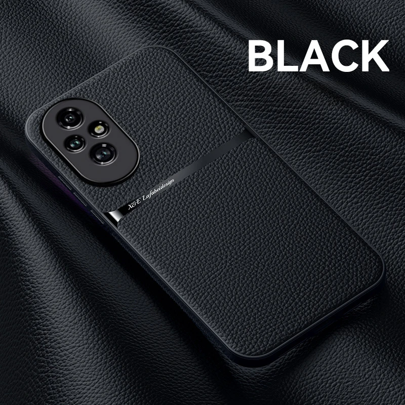 Premium PU Leather Magnetic Phone Case - Elegant Protective Hard Back Cover