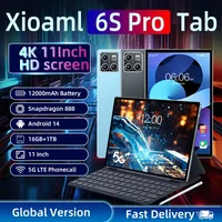 Global Version Original Pad 6S Pro HD 4K Android 14.0 Snapdragon 888 11inch 16GB+1TB 12000mAh Tablet PC 5G Dual SIM WIFI Mi Tab 1