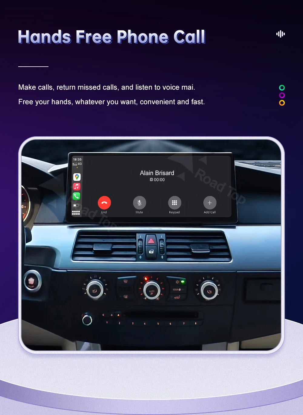 12,3-Zoll-Ultra-Thin-Bildschirm für BMW 5er E60 E61 3er E90 E91 E92 E93 CCC/CIC Wireless Carplay Multimedia-Monitor-Radio fürs Auto – Detail 16