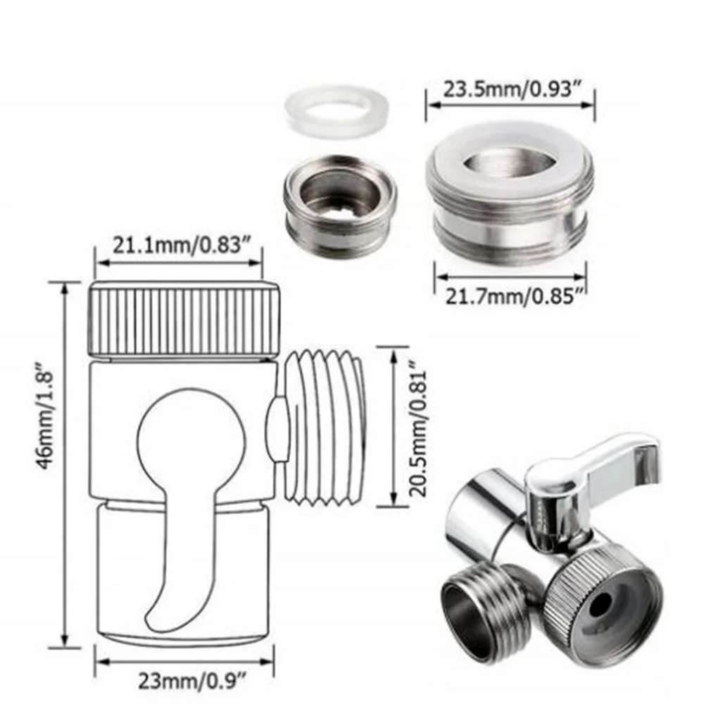Universal Switch Faucet Adapter Kitchen Sink Splitter Diverter Valve Water Tap Connector for Bathroom Toilet Bidet Shower faucet adapter