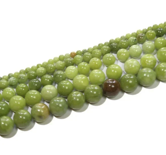 

Chinese Jades Chalcedony Loose Beads Natural Gemstone Smooth Round Bead for Jewelry Making