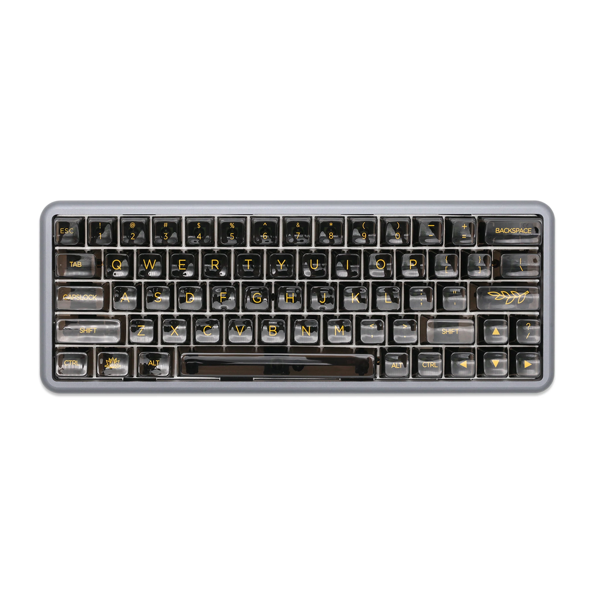 Gks Mda Silk Screen Tech Keycap Grupo Abs Transparente Grosso para Teclado Gh60 Poker 87 Tkl 104 Ansi Xd64 Bm60 Xd68 Xd84 Bm87 Bm65
