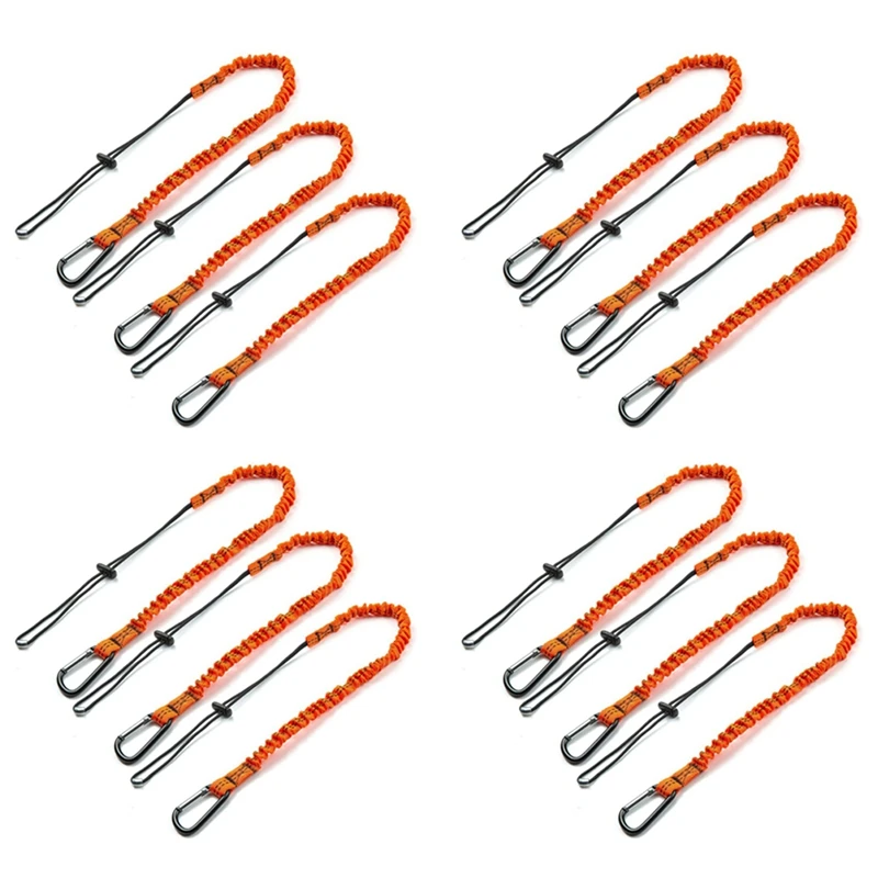 

Hot Tool Lanyard,12 Pcs Safety Lanyard With Carabiner,Shock Absorbing Safety Lanyard Adjustable Safety Lanyard