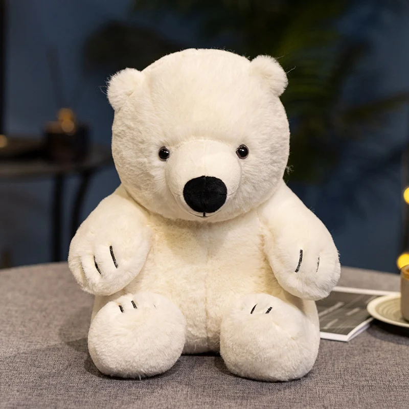 Kawaii Simulation Polar Bear Plush Toys Movie Stuffed Animals Cute Stuffed Animal Pillow Bear Dolls for Kids Baby Birthday Gift