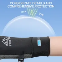 KoKossi Outdoor Riding Ice Silk Gloves Full Finger Summer Breathable Gloves Anti-Slip Sun Protection 2-Finger Fishing Gloves 2
