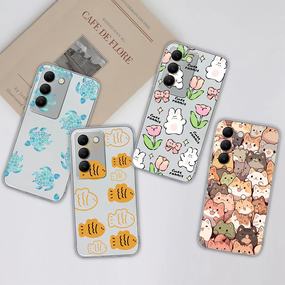 Floral Love Heart Clear Soft Silicone Shockproof Phone Case