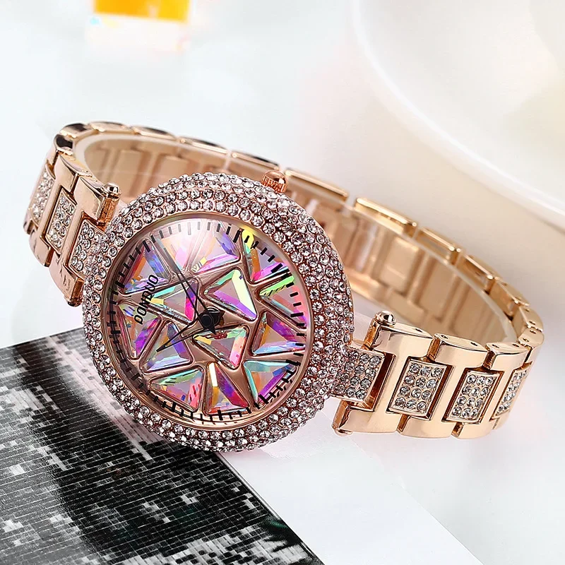 

New Elegant Quartz Women Watch Luxury Rhinestone Style Fashion Women Waterproof Ladies Watch Steel Relogio Feminno Gift