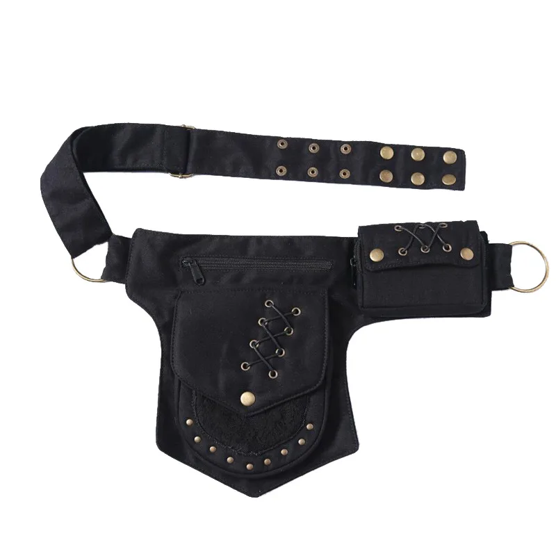 Men and Women Diagonal bag Chest Bag Multifunctional Mobile Phone Bag Retro Pocket Fashion Outdoor Sports bag Wallet Card Bag