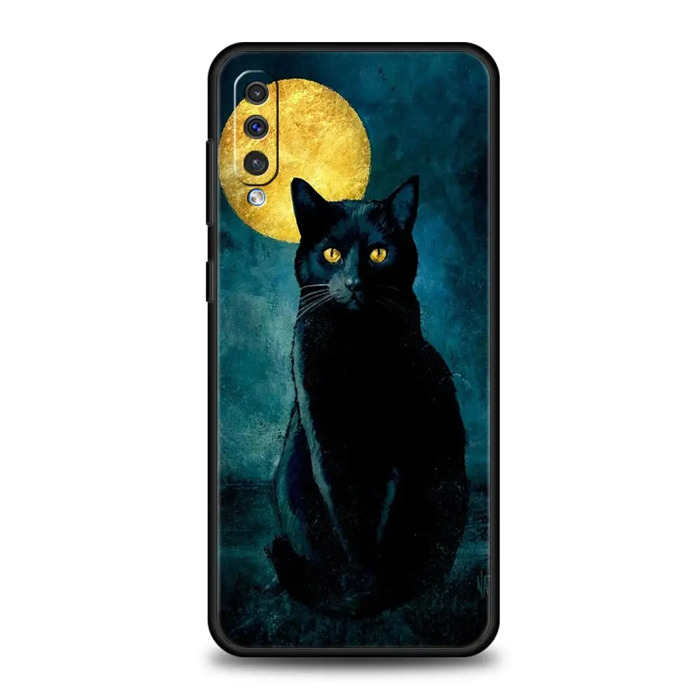 Chic Black Cat Design Phone Case Cover