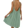 112310-c3a2a7.jpg Robe sexy dos nu pour femmes, couleur unie, coupe ample, sans manches, robe courte réglable avec bretelles, robe d'été pour vacances à la plage