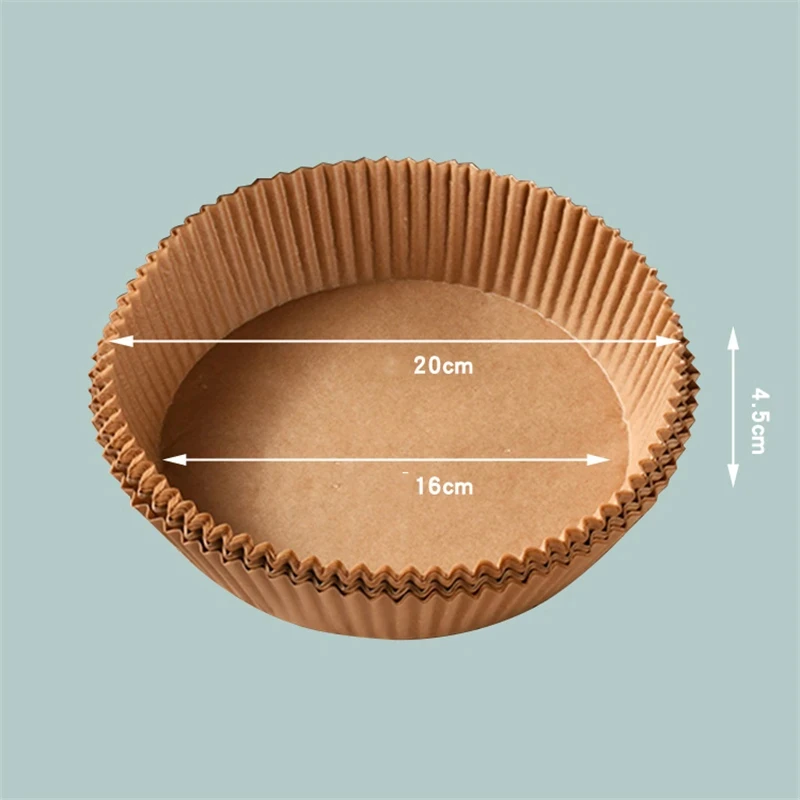 Air Fryer Paper Air Fryer Liners Disposable Air Fryer Liners Air Fryer Accessories Oven Liner 100 Pcs 16cm/20cm Air Fryer Disposable Paper Liner Non-Stick Barbecue Plate Round Oven Pan Pad for Air Fryer Micro-Wave