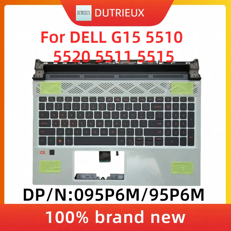 

NEW for Dell G15 5510 5511 5515 Palmrest Laptop Green Keyboard Case + US Keyboard Accessories 095P6M/95P6M