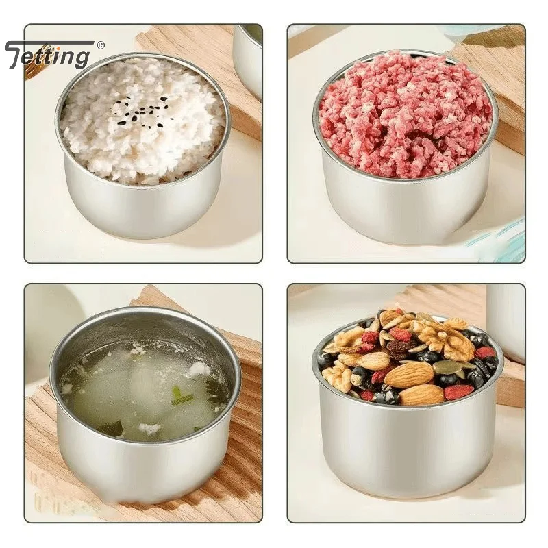Stainless Steel Fresh-keeping Bowl Home Storage Preservation Sealed Box Portable Picnic Moisture-proof Food Fruit Bento Boxes