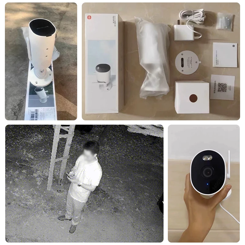 Xiaomi nova câmera ao ar livre aw300 inteligente fullcolor night vision 2k  à prova dtwo água som e luz alarme two-way voz wifi casa - AliExpress