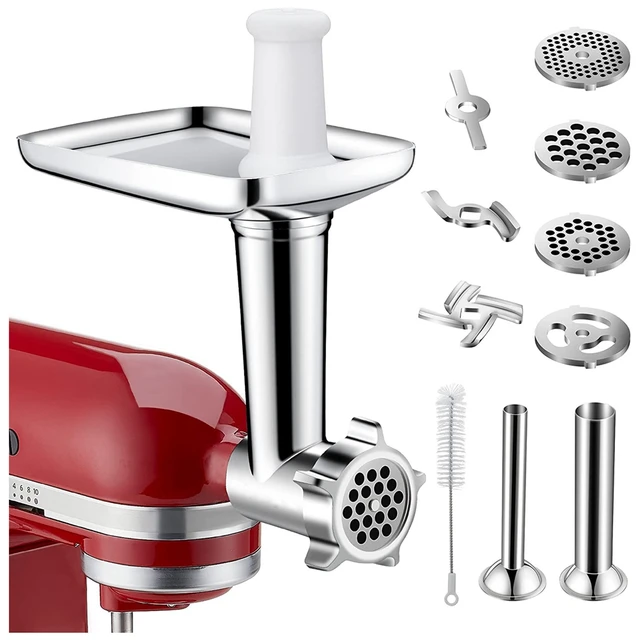 Metal Food Grinder Attachments for KitchenAid Stand Mixers Durable Meat  Grinder Sausage Stuffer Attachment Compatible Tools Home - AliExpress