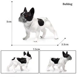 Miniature Boxer Bulldog Schnauzer Puppy Dog Figurine - Decorative Pet Toy Ornament (Bulldog)