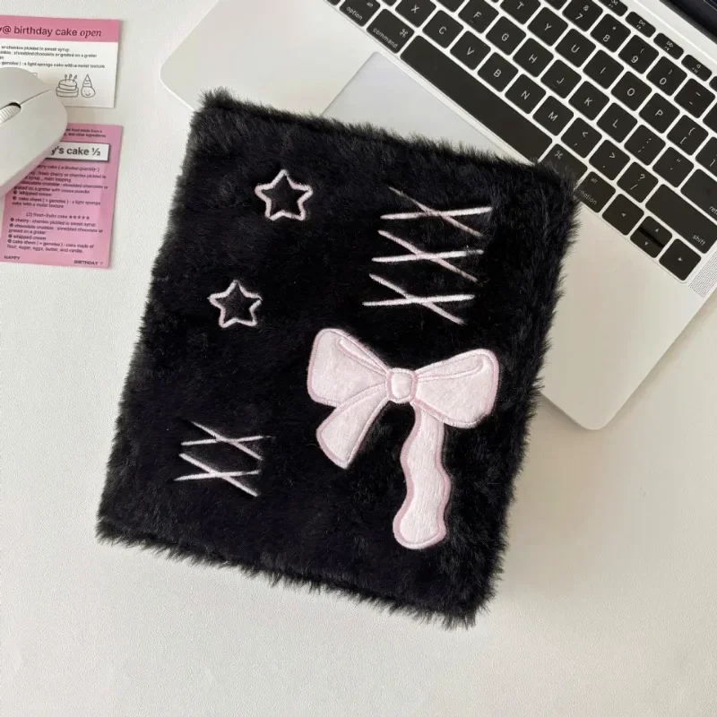 A6 Cartoon Plush Cover Binder Photocards INS Girl Korean Cute Photo Album Idol PhotoCard Holder Collect Book School Stationery 6