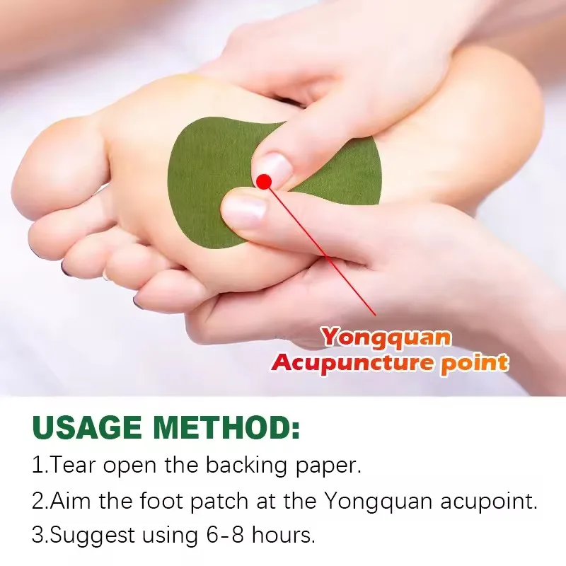 60/6 PCS Natural Herbal Foot Pads with Wormwood Extracts Body Toxins Deep Cleansing for Foot Care and Relaxation