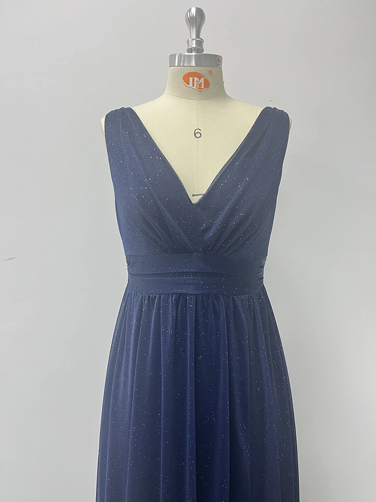 Navy Glitter Chiffon Gown Sef0c6b82df0a458aa2c60373ef30effbJ