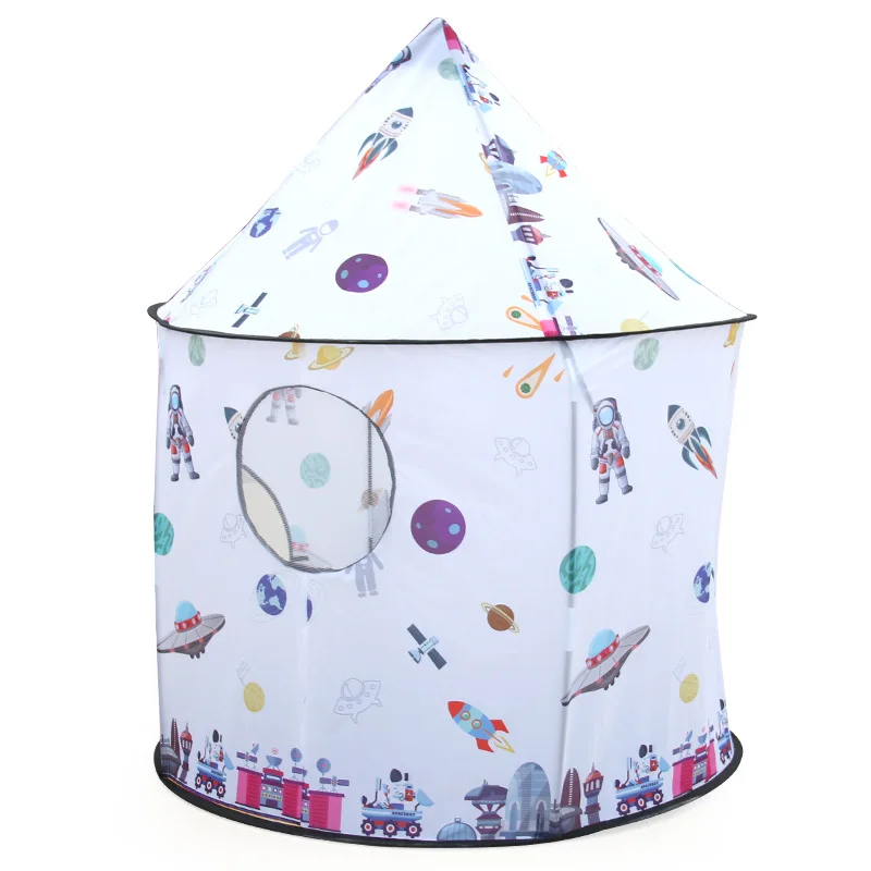 Rocket Ship Kids Tents Pop Up Play Toys Tent for Children Large Space Indoor Pretend Playhouse Outdoor Play Tent for Boys & Girl