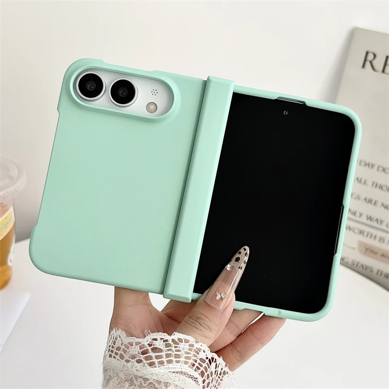 Dual Skin Feel Matte Solid Color Case - Shockproof Slim Hard PC Back Cover with Hinge Protection