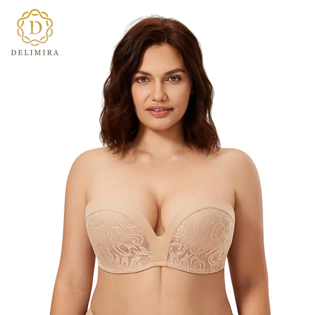 Delimira Women's Full Coverage Wire Free Back Support Posture Front Closure  Bra Plus Size Non-padded - AliExpress