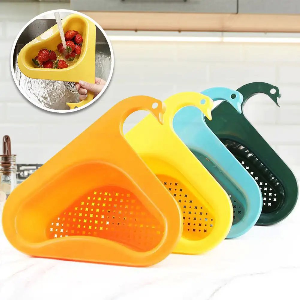Kitchen Sink Drain Basket Swan Drain Rack Multifunctional Hanging