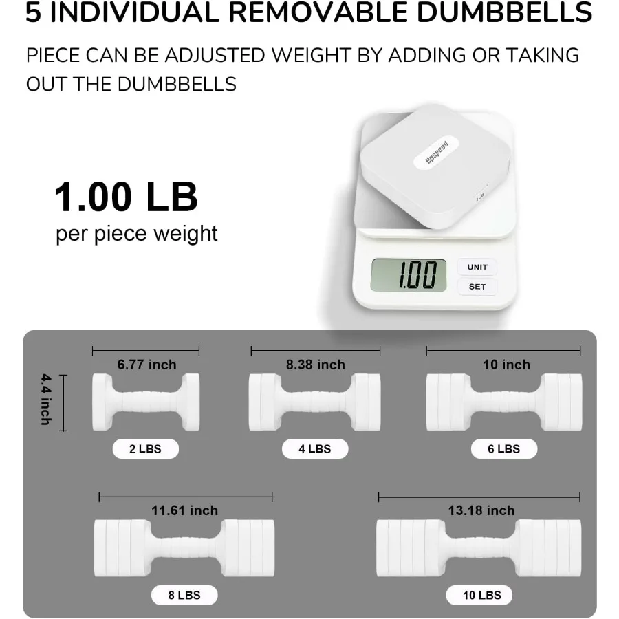 Adjustable Dumbbell Set for Women Men 10LB Each Hand Weights Dumbbells Sets Woman Exercise Fitness dumbbell Adjust dumbbells set