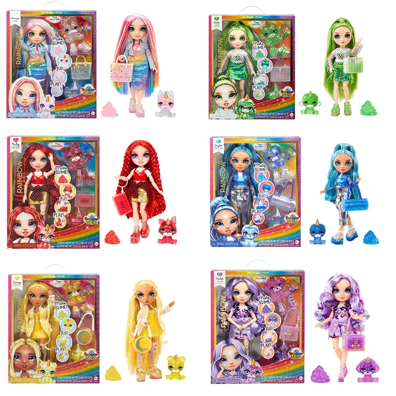 Pre Order Original Rainbow High Fashion With Slime Kit Pet - Rainbow 11 Shimmer Sparkle Slime Surprise Doll Birthday Gift Toys order