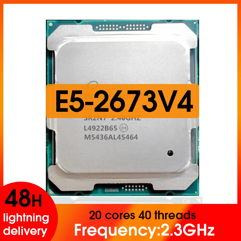 cpus E5-2673 V4 Original Intel Xeon E5 2673 V4 2.30GHz 20 cores 40 threads 14NM LGA2011-3 135W cpu for gaming pc