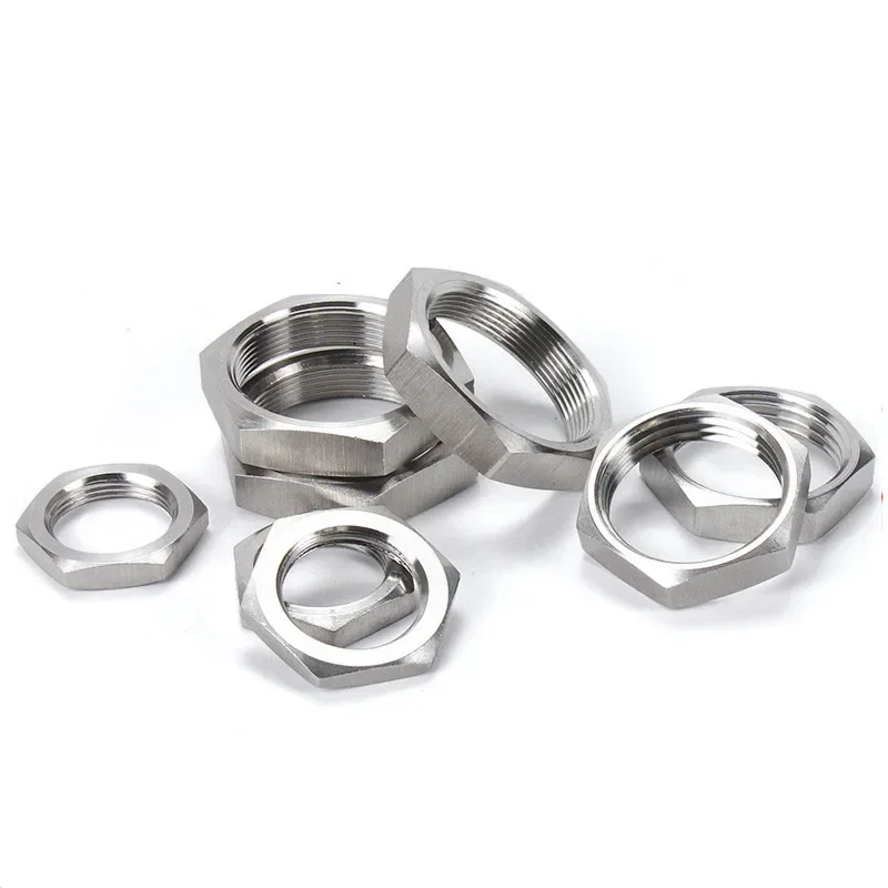 Hexagon Nuts Locking Nuts M8 10 12 14 16 18 20 22 24 25 27 30 32 Metric Female Thread Hex Lock Nut Pipe Fitting 304 Stainless Steel