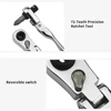 Mini 1/4 Inch Ratchet Wrench, 72-Tooth Reversible Chrome Vanadium Steel Ratchet Wrench with Socket & Bit Driver Dual Head 5