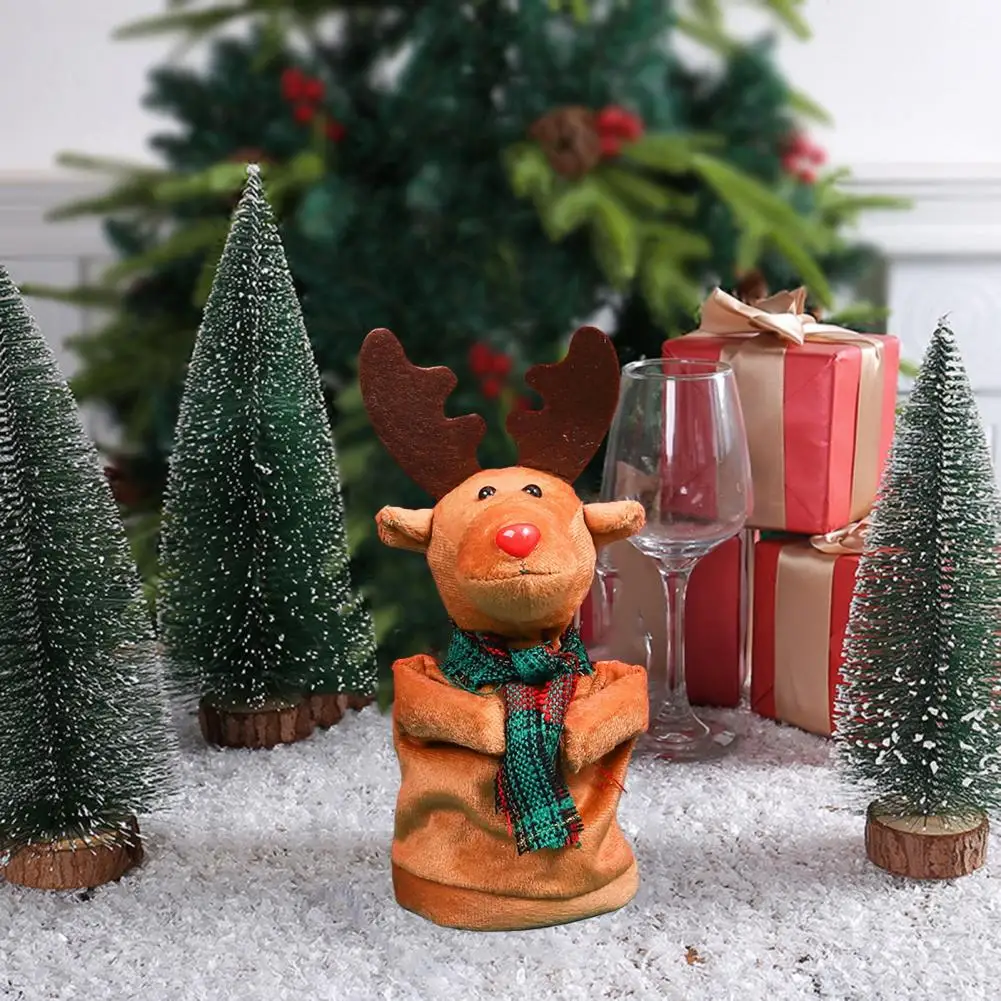 Electric Rotatable Christmas Elk Toy Swinging Singing Dancing Xmas Reindeer Deer Ornament Kids Family Friends Holiday Gift