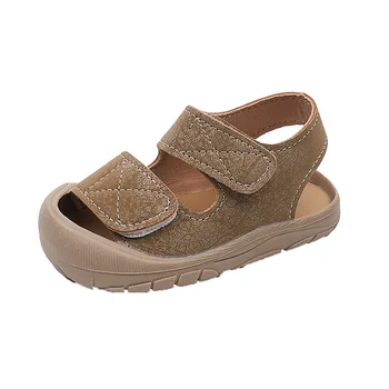 Sandali per neonato Scarpe da spiaggia estive Morbida pelle PU Infantile Primi camminatori 1-3 anni Sandali sportivi casual per bambini piccoli 1