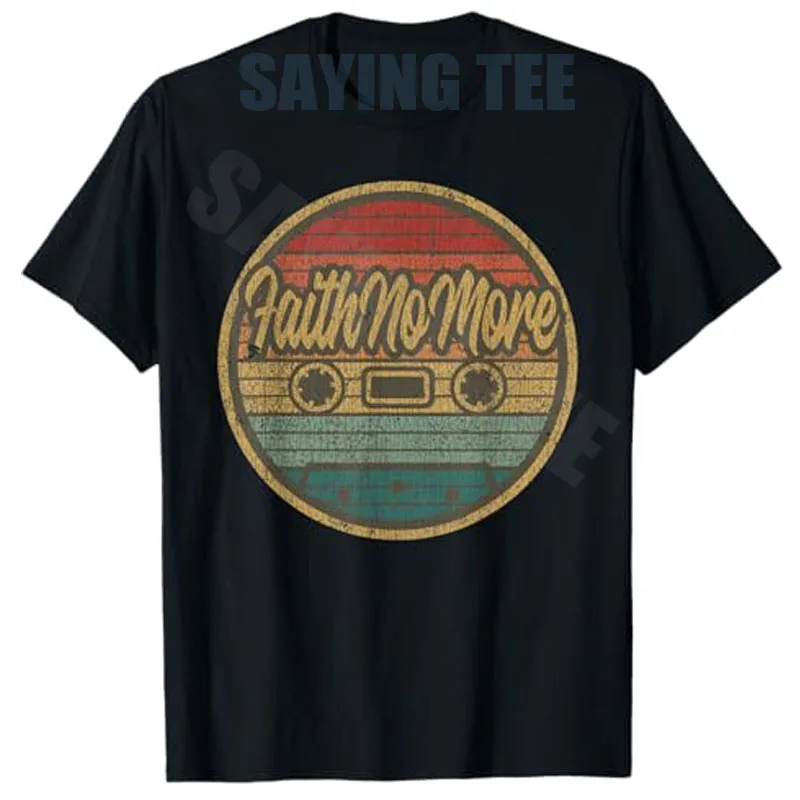Vintage Faith No More Retro Circle Musician Cassette T-Shirt Y2k Musikliebhaber Streetwear Kleidung Neuheit Geschenk Kurzarm-Outfit
