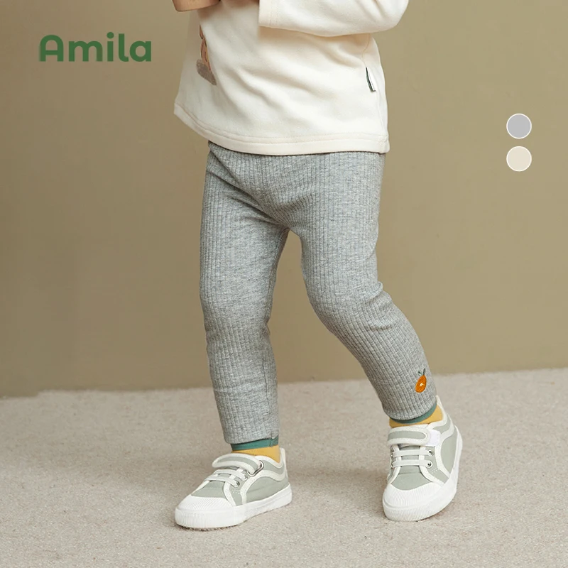 Amila Kids Leggings Spring and Autumn New Tight Cotton Trousers Baby Girls Warm Pants Soft Children's Clothing